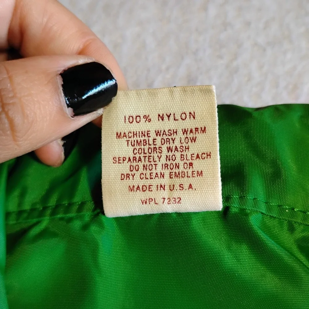 Vintage Russell Athletic Orioles Coaches Jacket Boys Medium Green‎ Nylon USA 70s